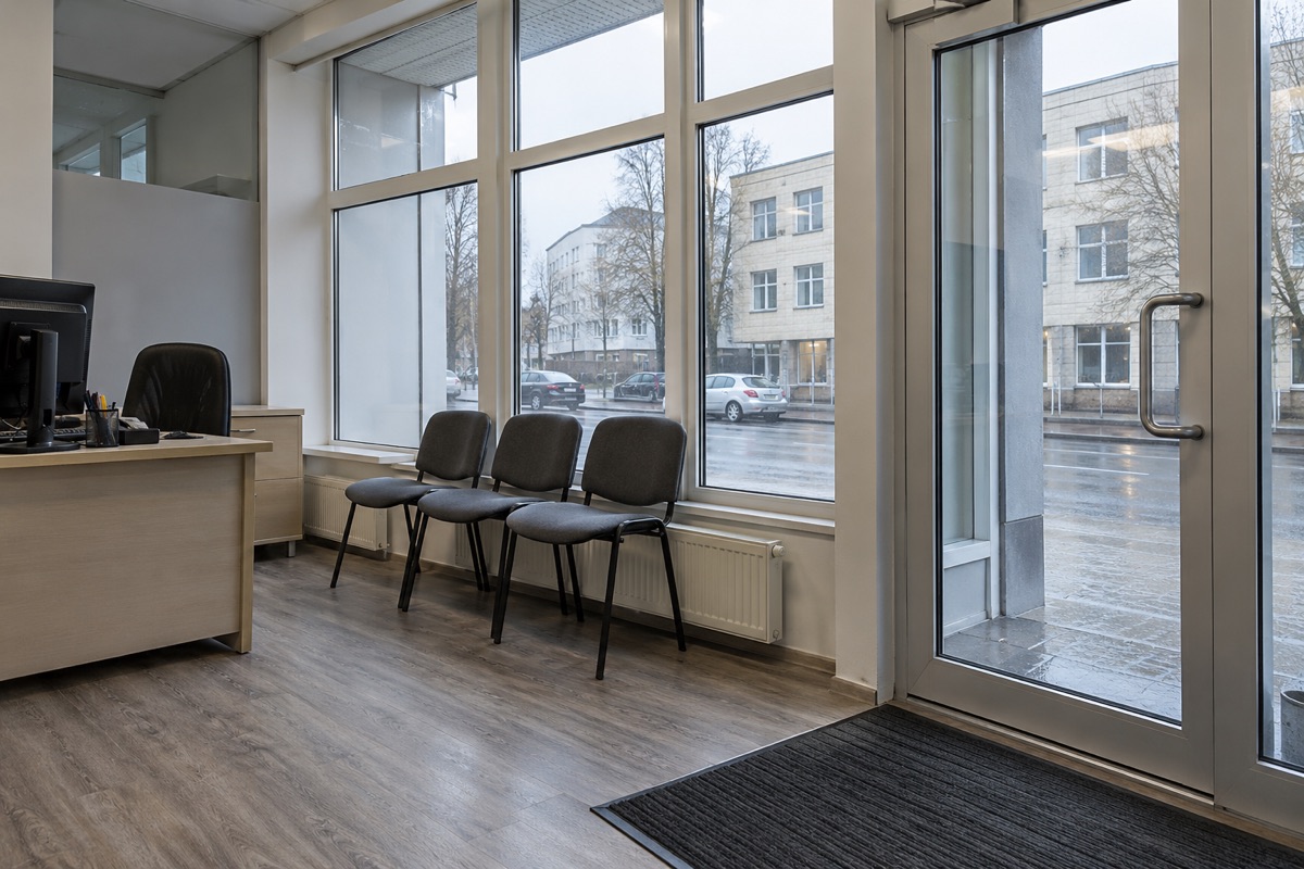 Kontori aknad ja klaasuks